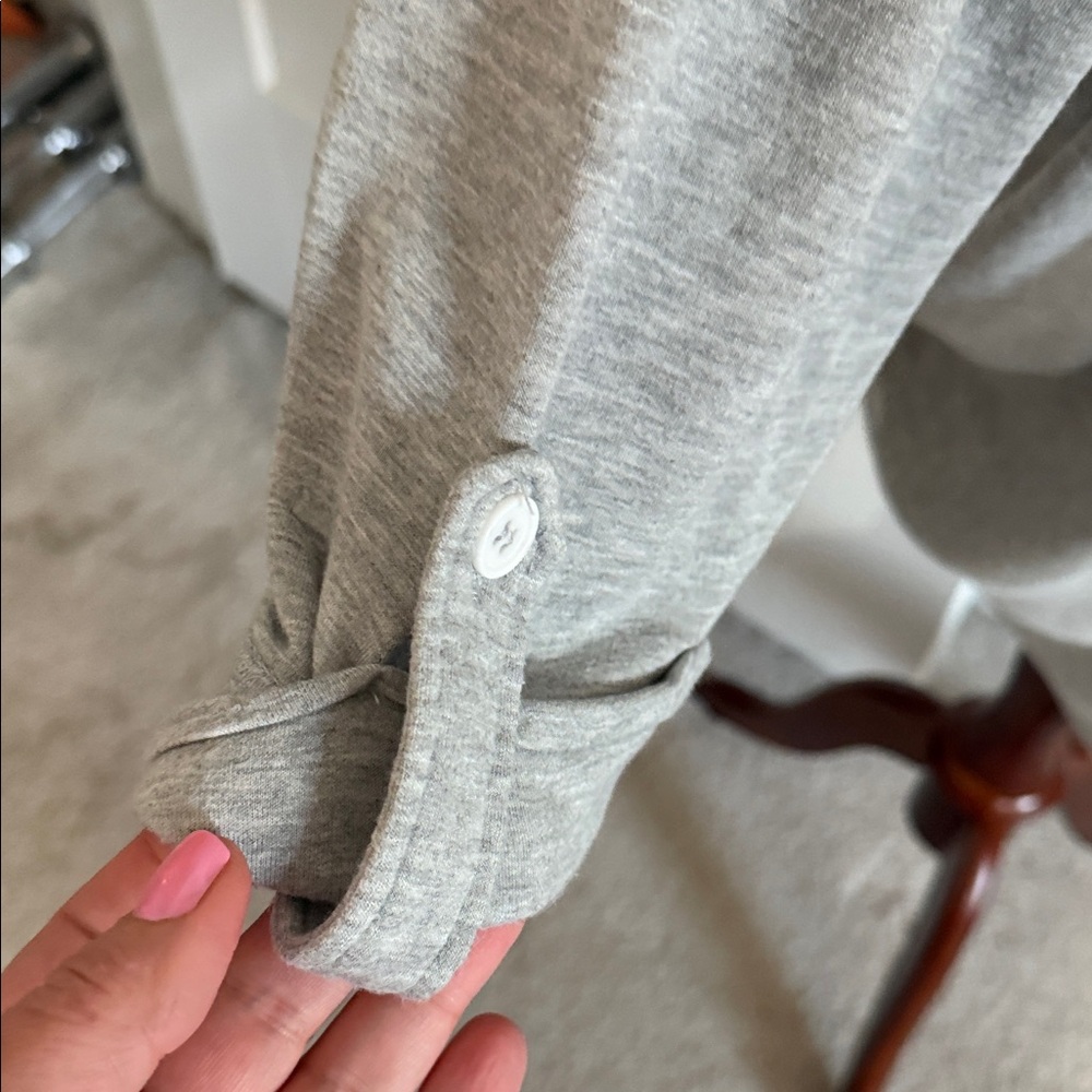 Gray Women's Robe with Zipper Back - Picture 3 of 6